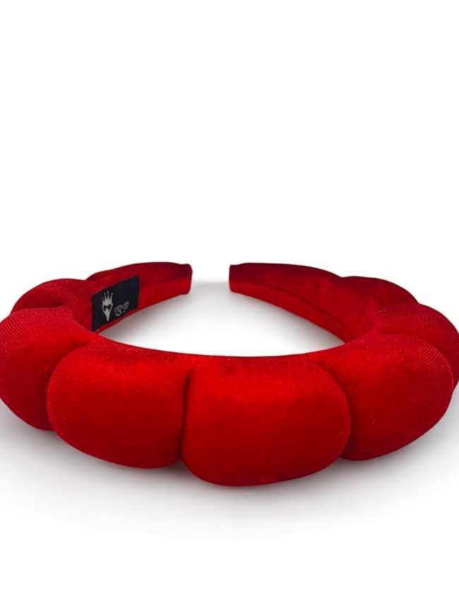 Cerchietto Skincare in velluto (Rosso)