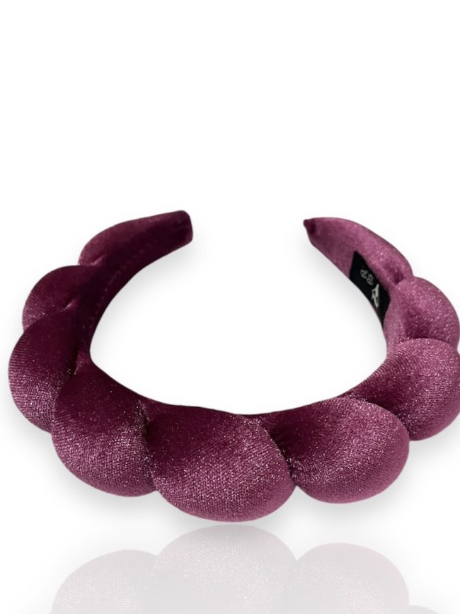 Cerchietto Skincare in velluto (Magenta)